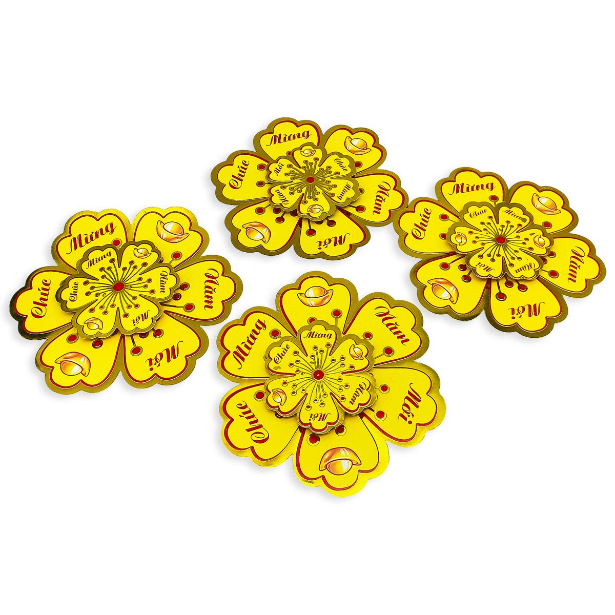 Bộ 4 Hoa Mai Lớn Trang Trí Tết - 68-4