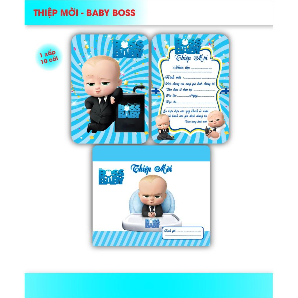 THIỆP MỜI BABY BOSS BOY - SET 10 THIỆP