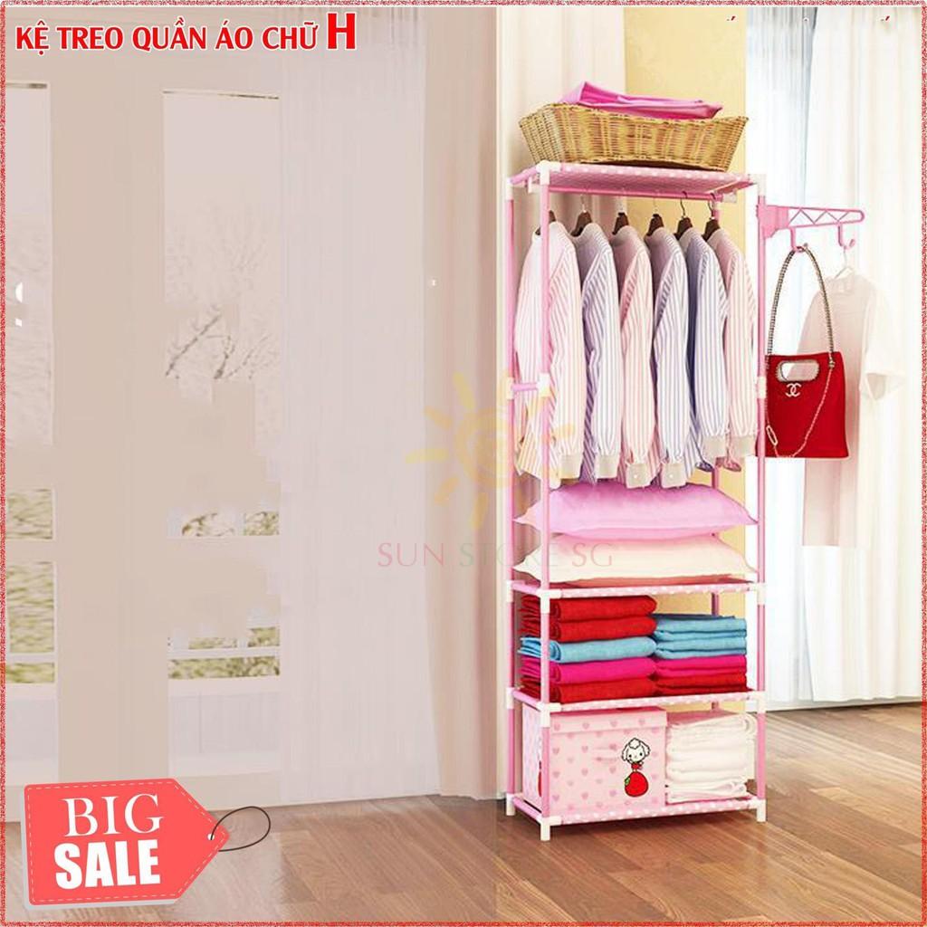 Kệ treo quần áo đa năng hình chữ H tiện dụng