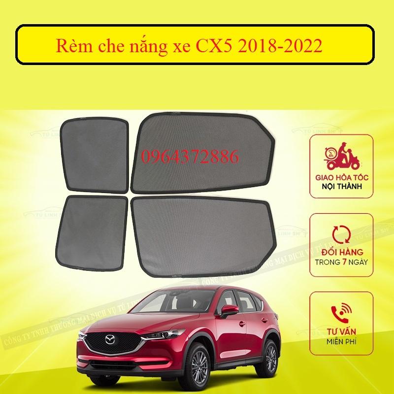 Rèm che nắng ô tô Mazda Cx5 2018- 2022, che nắng hút nam châm theo xe, bộ 4 cánh