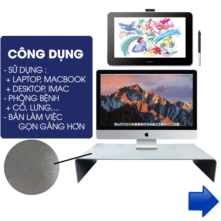 Kệ nâng màn hình Metal Máy Tính, laptop Nam Phát