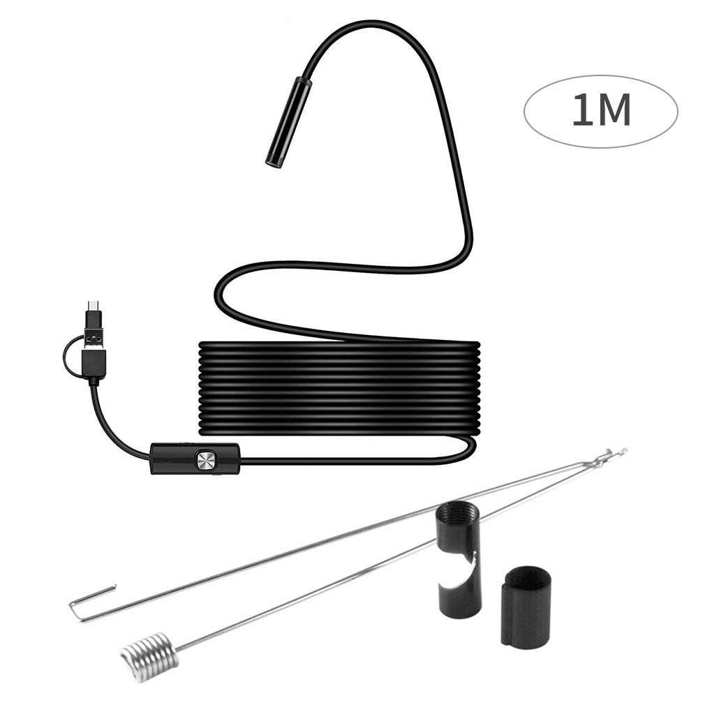 HXBG Endoscope Camera Phone USB Inspection Camera Computer IP67 Waterproof 5.5mm LED Endoscope, 1m