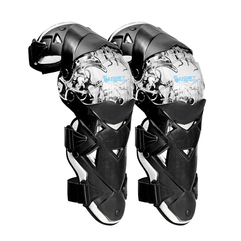Motorcycle Dirt Bike Adult Knee Pads Protective Guards Armor Gear Pad White