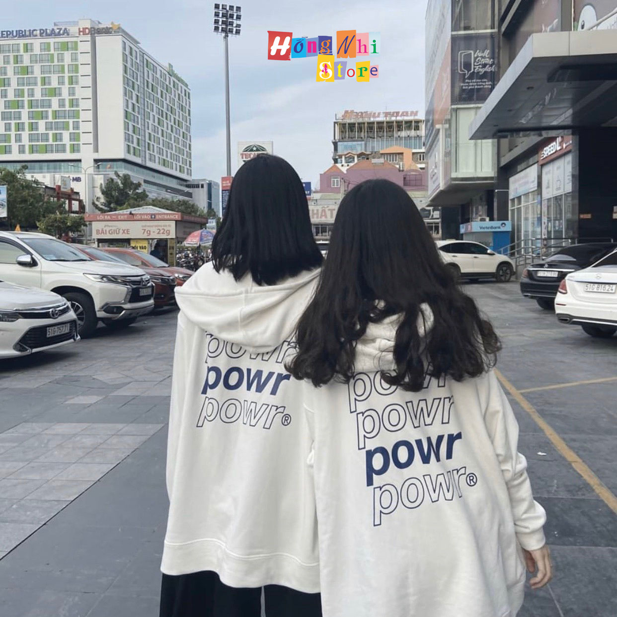 Áo Khoác Hoodie Zip In Hình POWR Oversize Ulzzang Unisex Dáng Rộng - MM