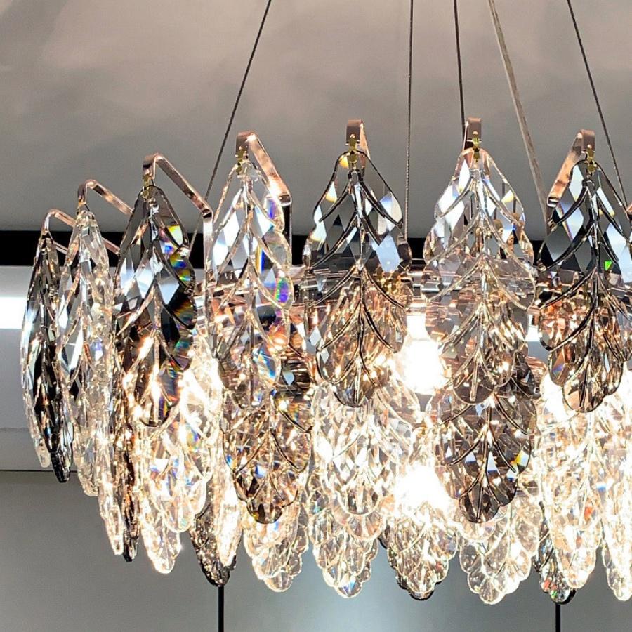 Đèn chùm, đèn chùm thả trần pha lê cao cấp 1512/600 sang trọng hiện đại trang trí phòng khách, phòng ngủ