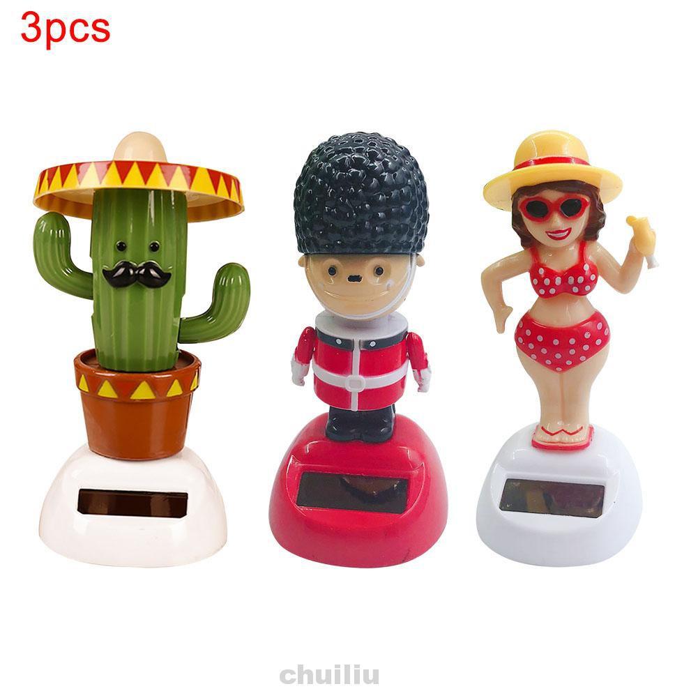 Set 3 Búp Bê Nhảy Múa Sử Dụng Năng Lượng Mặt Trời Trang Trí Xe Ô Tô