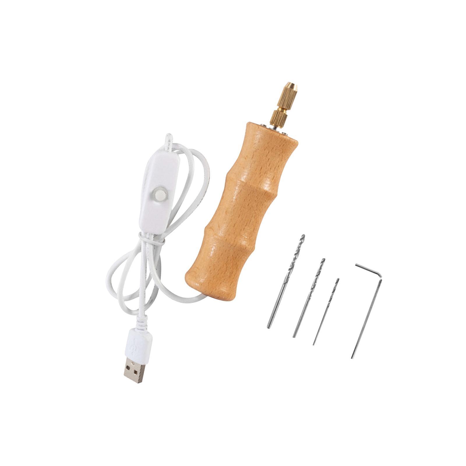 Electric Hand Drill Set Tool Wrench for Keychain Craft Polymer Clay