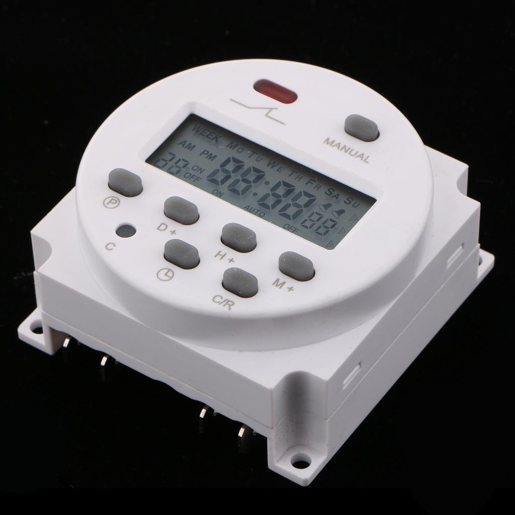 Digital LCD Relay Switch Weekly Programmable Electronic Time Timer 220VAC