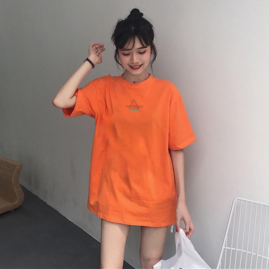 Thời trang đơn giản cực chất,áo thun cổ tròn tay lỡ in TAM GIÁC nổi bật