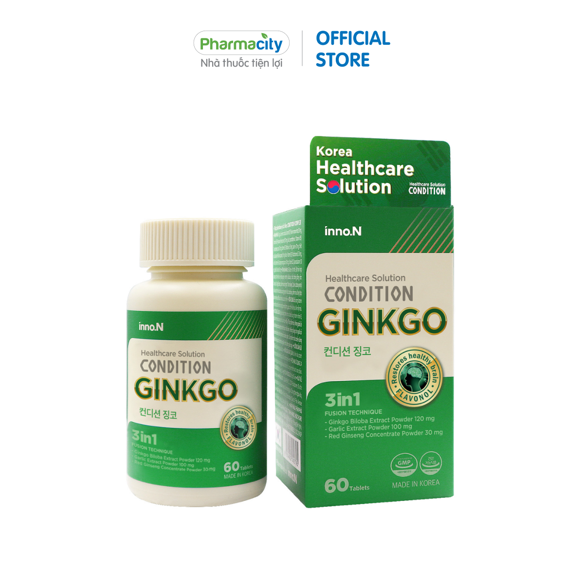 Thực phẩm bảo vệ sức khỏe bổ não Condition GinkGo (Hộp 60 viên)