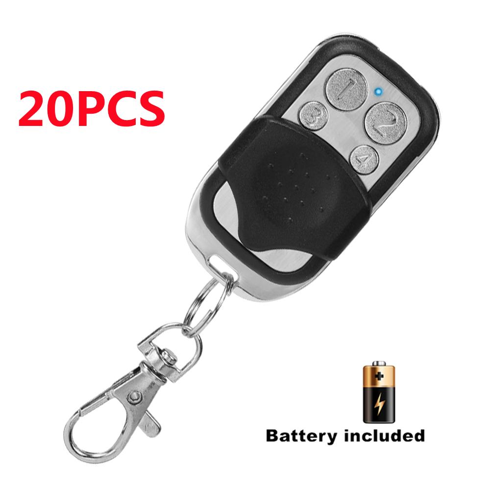 20PCS 433MHz RF điều khiển từ xa 4CH nút khóa cửa nhà để xe mở cửa điều khiển tự động sao chép tự động sao chép cổng điện tử điều khiển