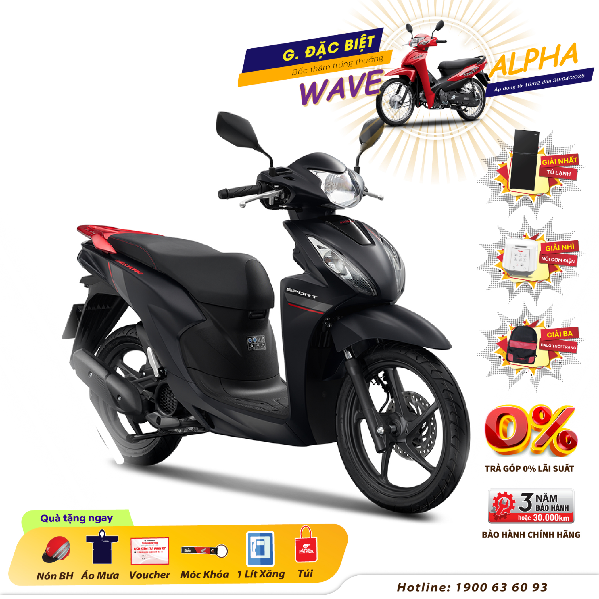 Xe Máy Honda Vision 2025 - Phiên Bản Thể Thao