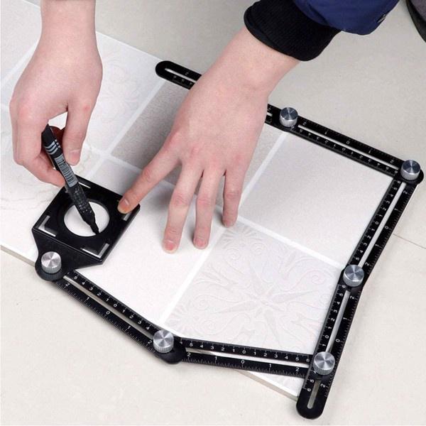 Thước Gập Đa Góc 6 Khúc Dùng Để Định Vị Lỗ Khoan Gạch Đá Tường