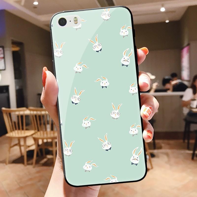 Ốp kính cường lực cute Dành Cho iphone 6 s plus 7 8 plus Xr X s max 11 11 pro max 12 mini 12 pro max se2