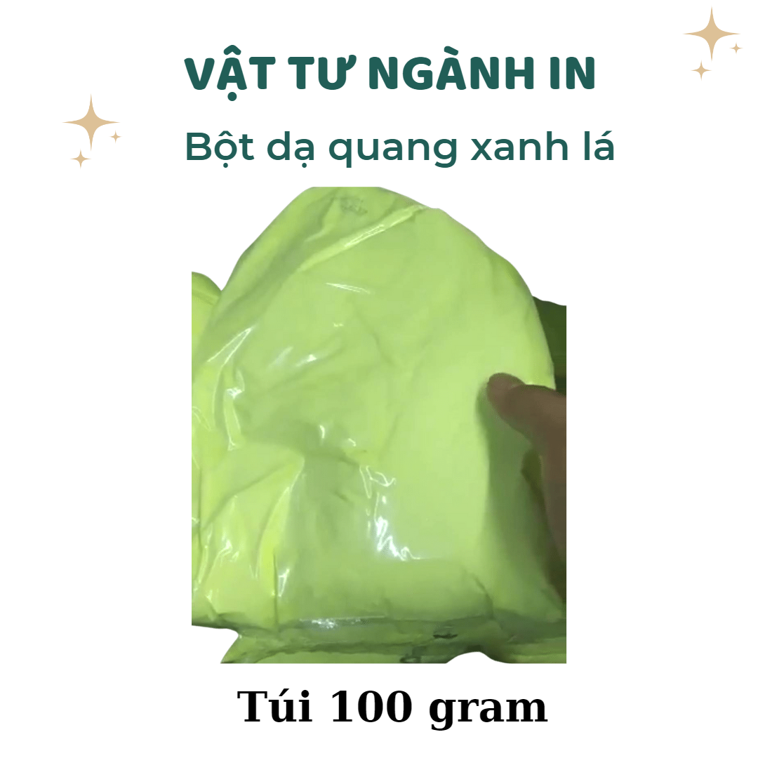 100 gram Bột dạ quang xanh lá dùng trong đời sống, sản xuất,công nghiệp