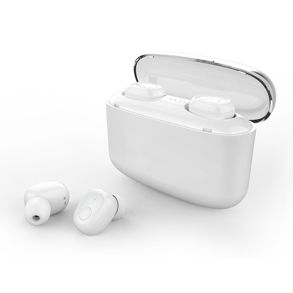 Bluetooth 5.0 Wireless Earbuds w/ Charging Case IP54 Waterproof TWS Stereo Headphones in Ear w/ Mic Headset Premium Sound w/ Deep Bass for Sport