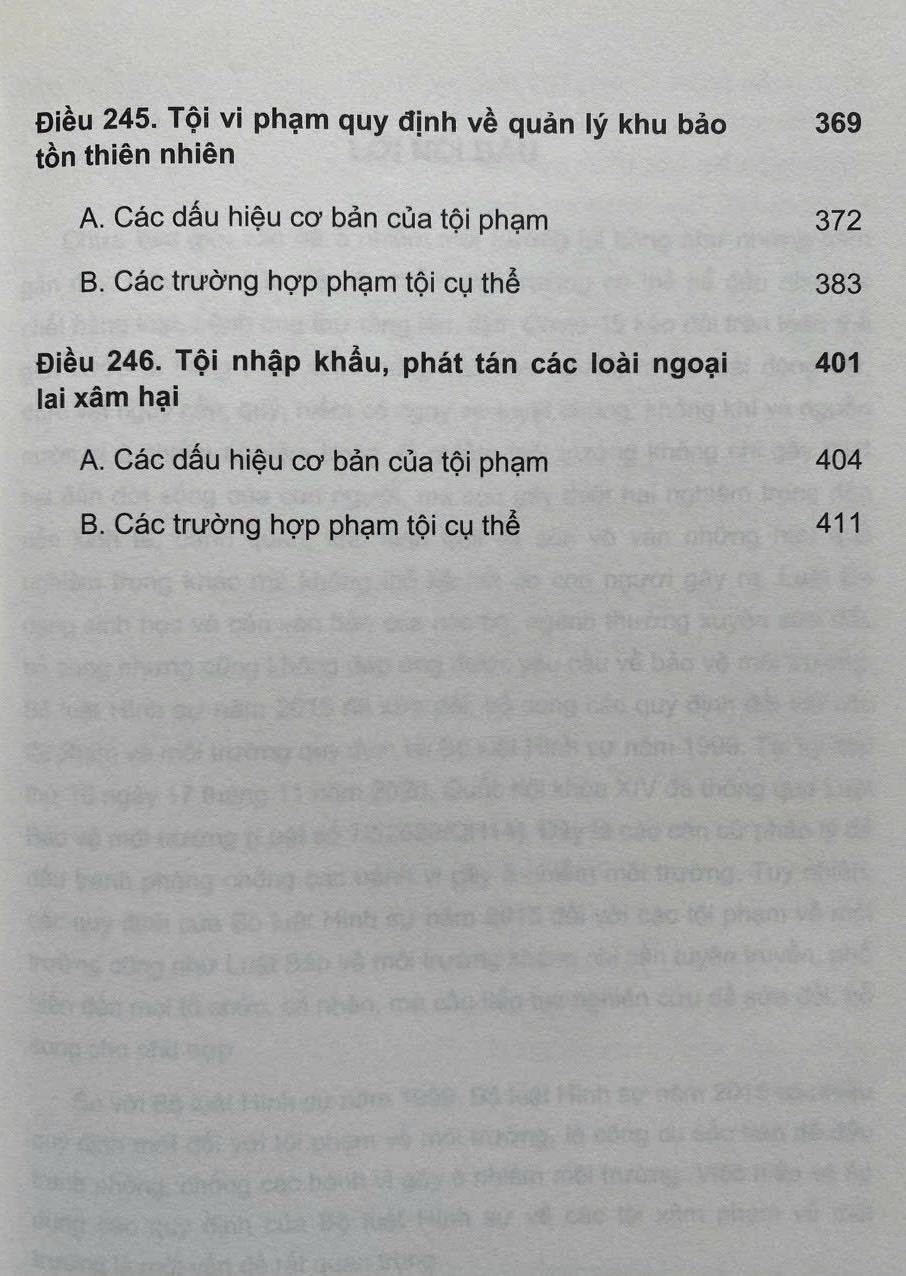 Bình luận Bộ luật hình sự năm 2015- Phần thứ hai Các tội phạm (Chương XIX- Các tội phạm về môi trường)