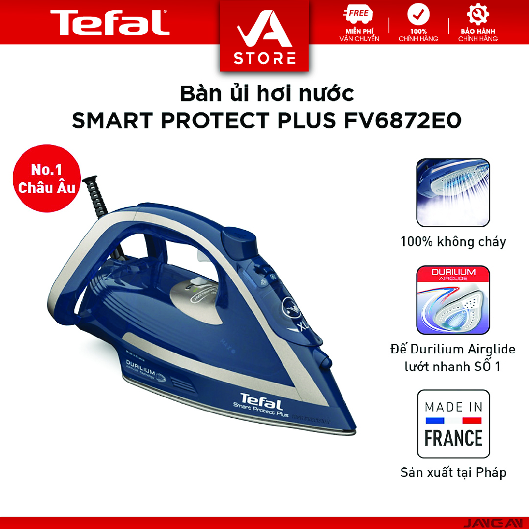 Bàn ủi hơi nước Tefal Smart Protect Plus FV6872E0 - Hàng Chính Hãng