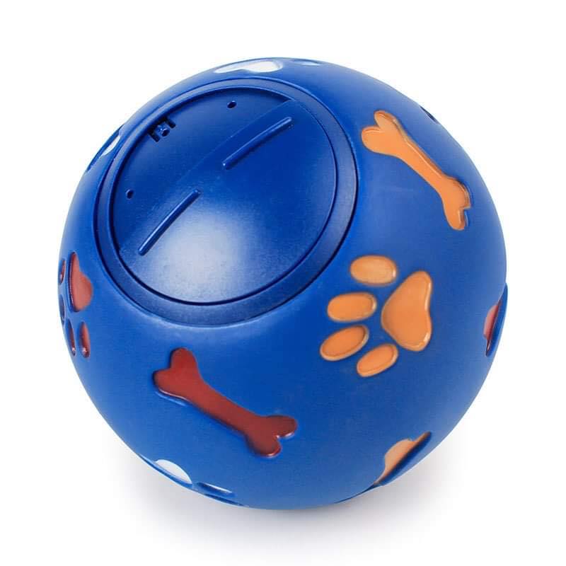 Đồ Chơi Quả Bóng Cao Su Cho Chó Tập Nhai Gặm In Hình Xương & Dấu Chân Size 7.5cm