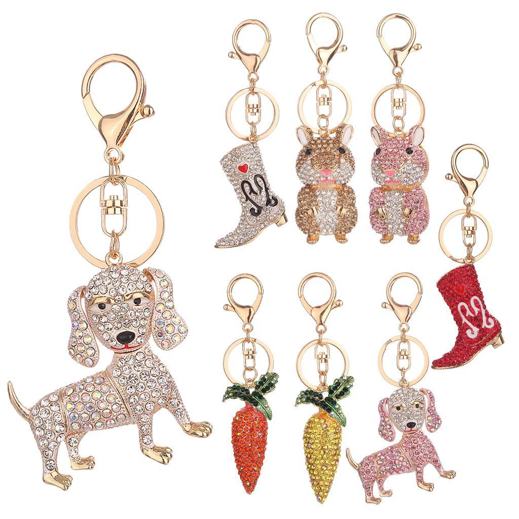 Key Chian Purse Bag Crystal 8 Styles Keyring Keychain Charm Pendant Gift