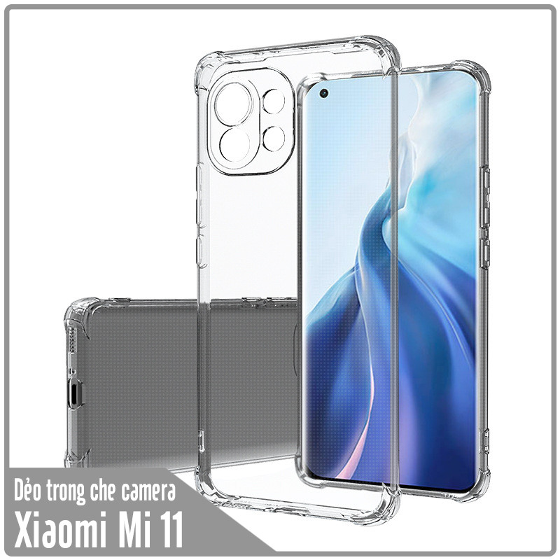 Ốp lưng cho Xiaomi Mi 11 TPU Trong Suốt Che Camera