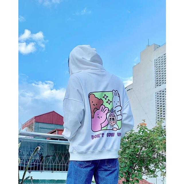 UPZ Áo Khoác Hoodie Dây Kéo Dont Grow Up