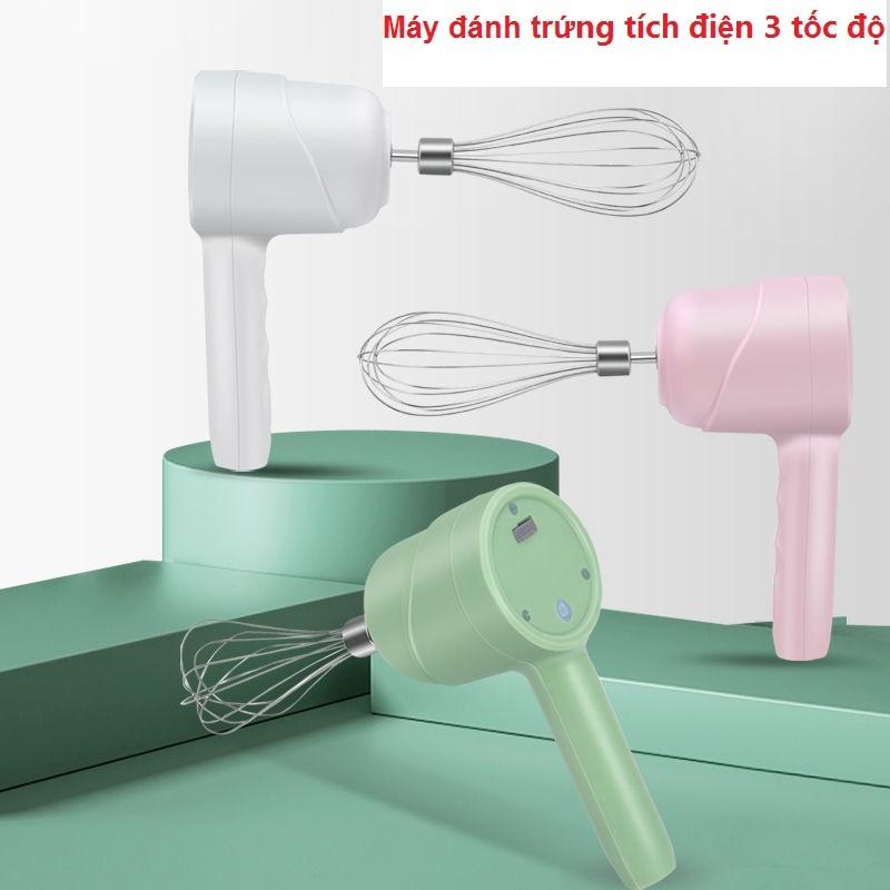 Máy đánh trứng điện không dây tại nhà, máy đánh kem tự động sạc pin