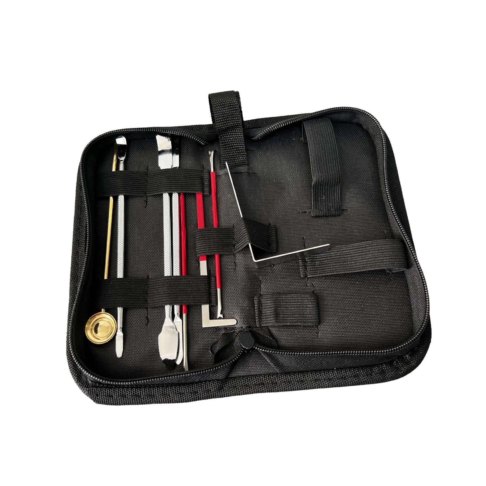 8Pcs Stainless Steel Clarinet Repair Tool Kit,Gasket Adjustment,Woodwind Instrument Maintanance Kit with Carry Case for Oboe Piccolo Clarinet