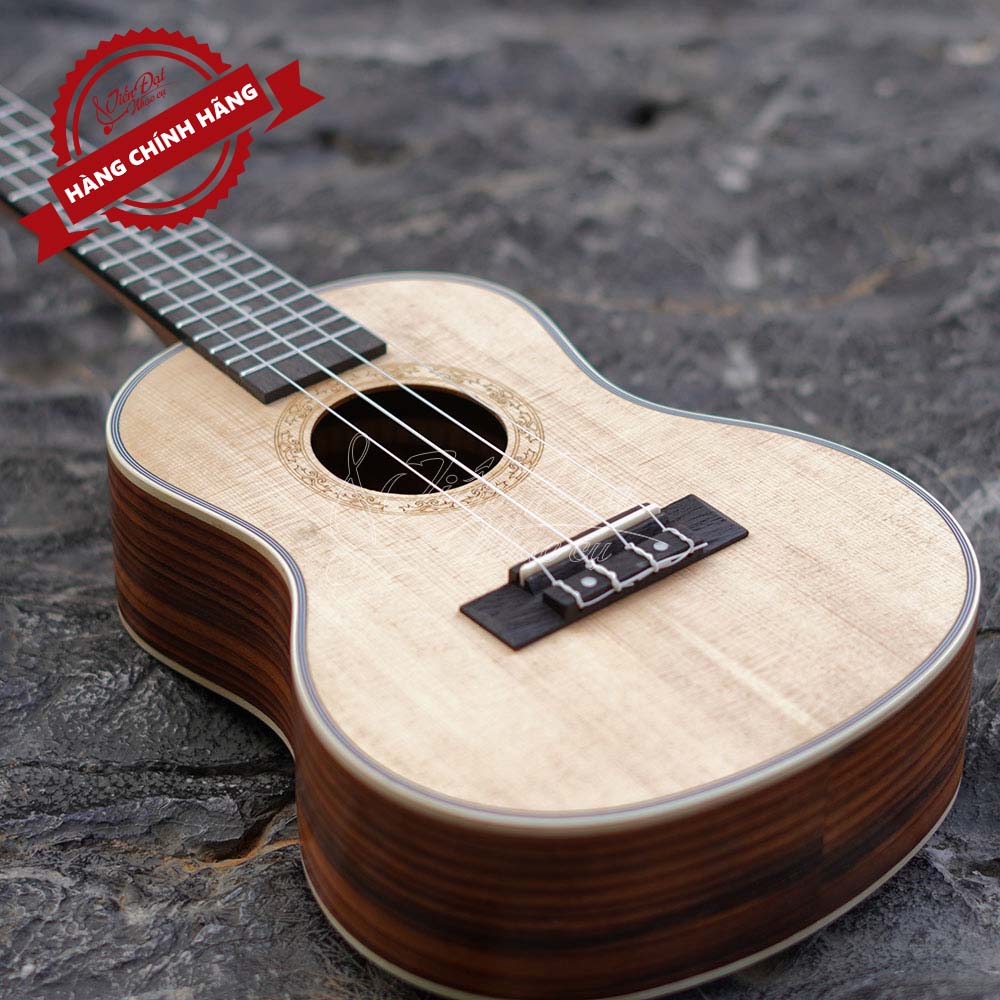 Đàn Ukulele Concert CHARD 24YM-S, Gỗ Vân Sam Nguyên Tấm, Âm Thanh Hay - Hàng Chính Hãng