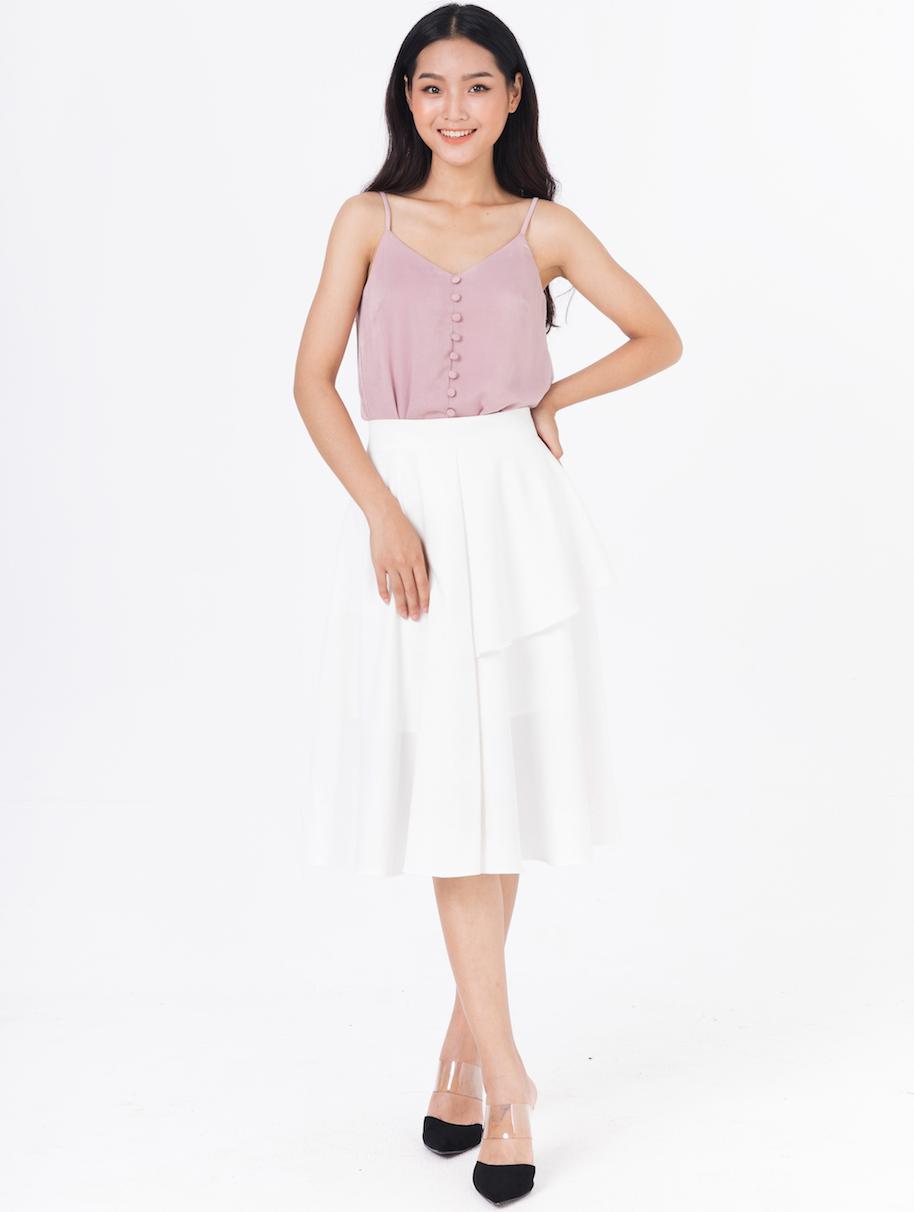 De Leah - Áo 2 Dây Cúc Bọc H