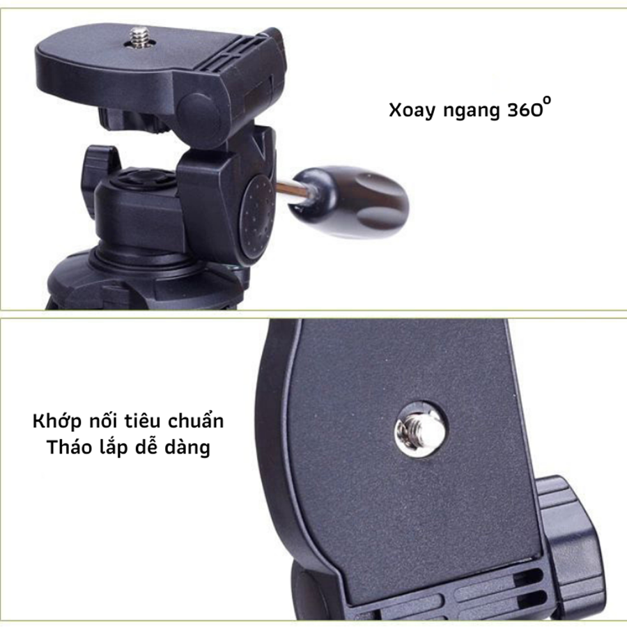 Chân Đế Tripod Cho Điện Thoại Và Máy Ảnh (Kèm Túi Đựng) - Chất Liệu Nhôm Cao Cấp, Gọn Nhẹ, Tiện Dụng Khi Đi Du Lịch [680]