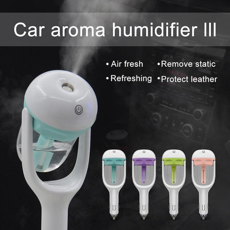 Đèn Led 12V Xe Hơi Nước Phun Sương Tạo Độ Ẩm Mini Máy Lọc Không Khí Thơm Khuếch Tán Tinh Dầu Lộc Không Khí Lọc Máy Lọc Tinh Máy Khuếch Tán Tinh Dầu