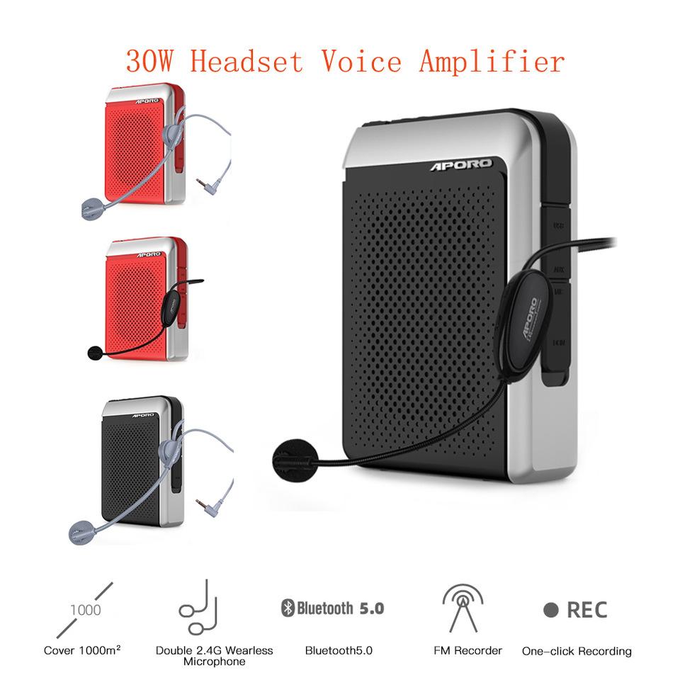 Loa trợ giảng Aporo T18 công suất 30W 2.4G Bluetooth 5.0 không dây