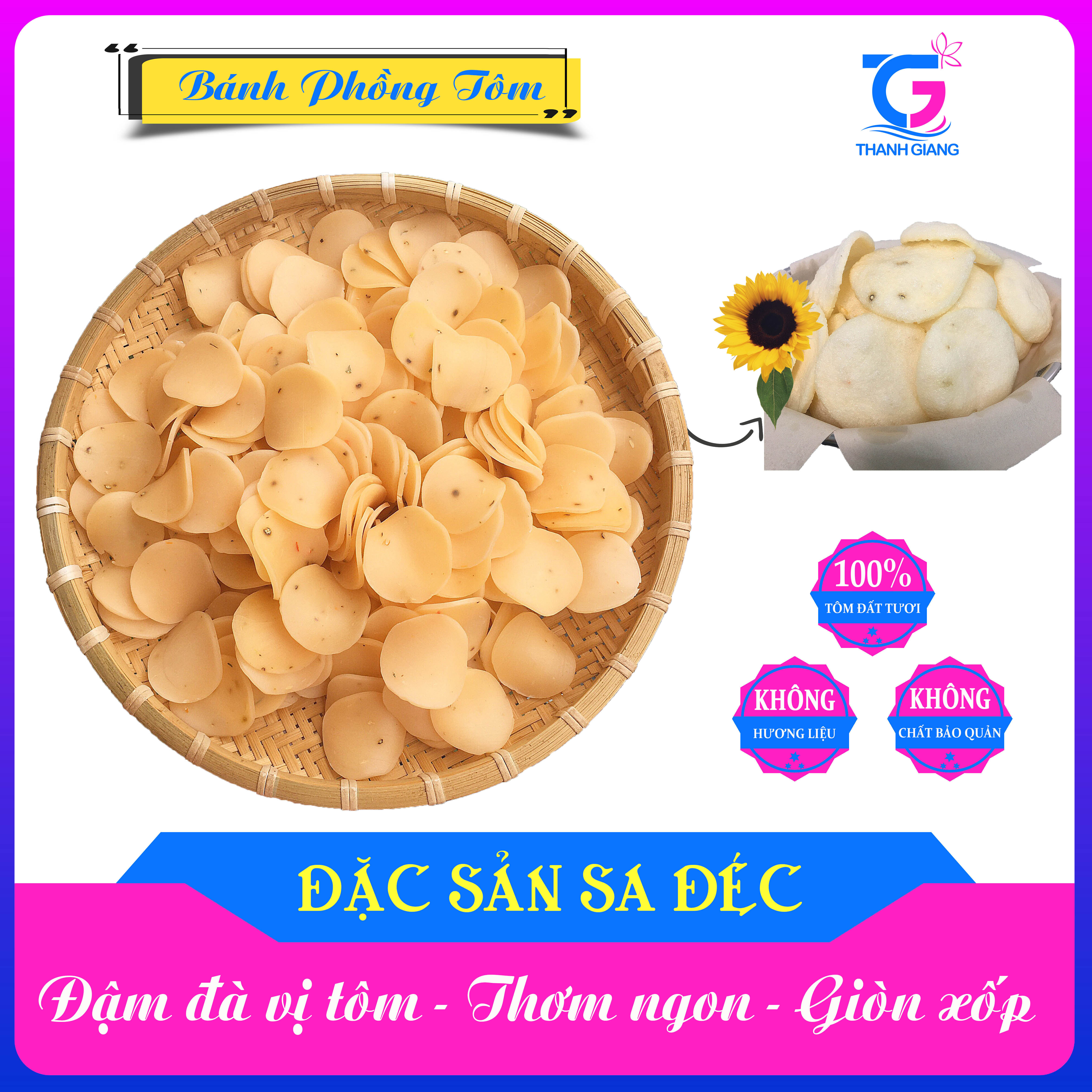 Bánh phồng tôm Sa Đéc - Đậm đà vị tôm đất - Thơm ngon giòn xốp