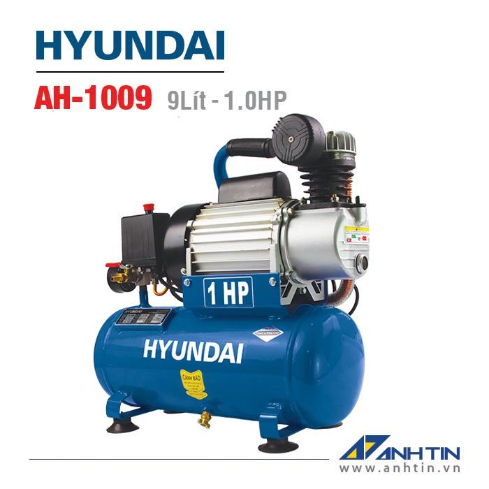 Máy nén khí trực tiếp HYUNDAI AH-1009 | Dung tích 9 Lít | Công suất 1.0HP | Lưu lượng 80 lít/phút