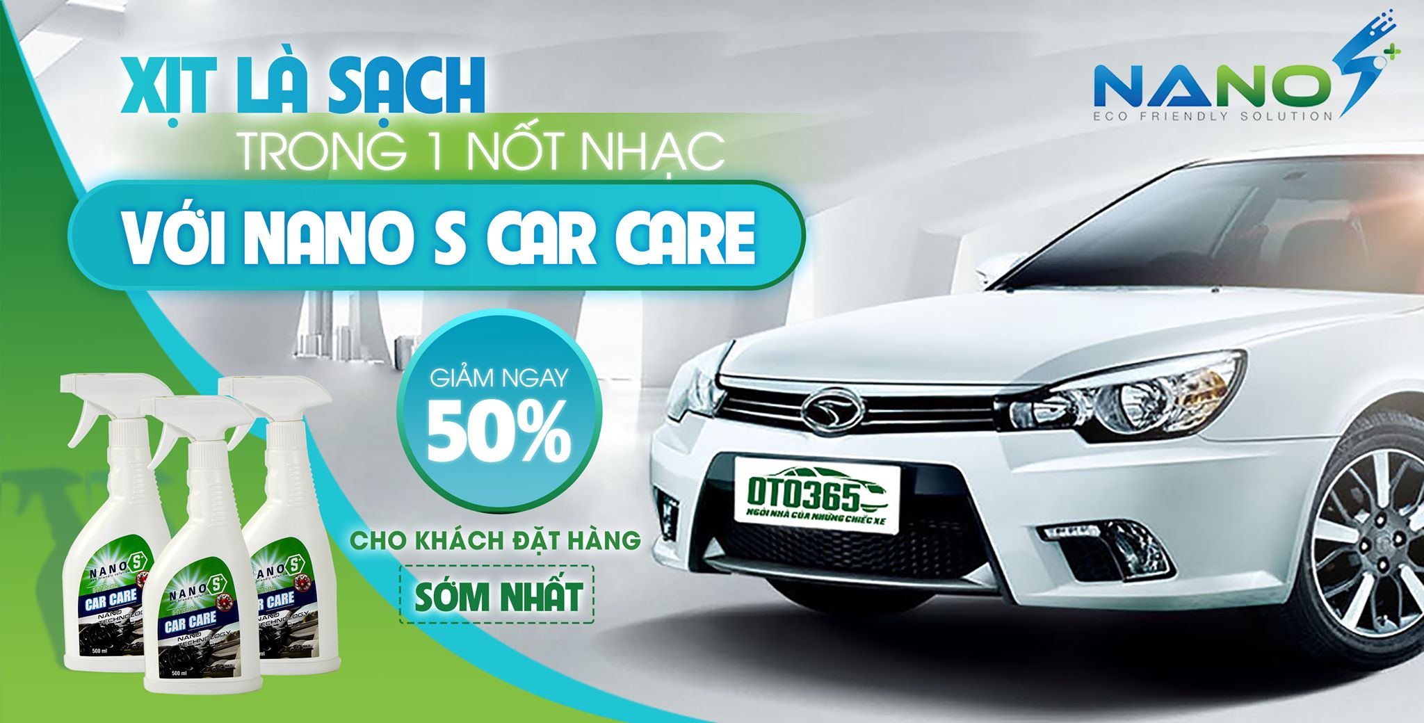 Nước vệ sinh nội thất xe ô tô Nano S* Car Care - Nano Bạc khử khuẩn 100% thiên nhiên, hương thơm nước hoa 500ml