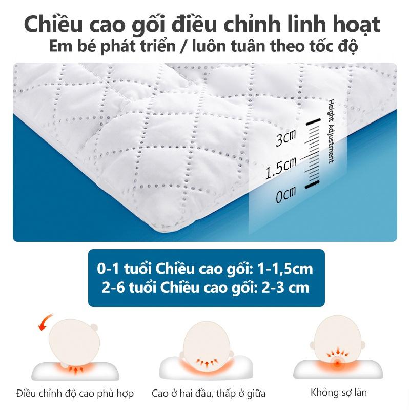 [Einmilk.ân ninh] Gối nằm và vỏ gối dành cho bé sơ sinh và trẻ nhỏ chất liệu trong gối có thêm kiều mạch và hạt cassia BPS