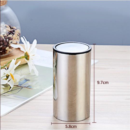 Hủ tăm inox 304 bóng cao cấp cho mọi gia đình, nhà hàng khách sạn đơn giãn mà sang trọng inoxthanhhuyen