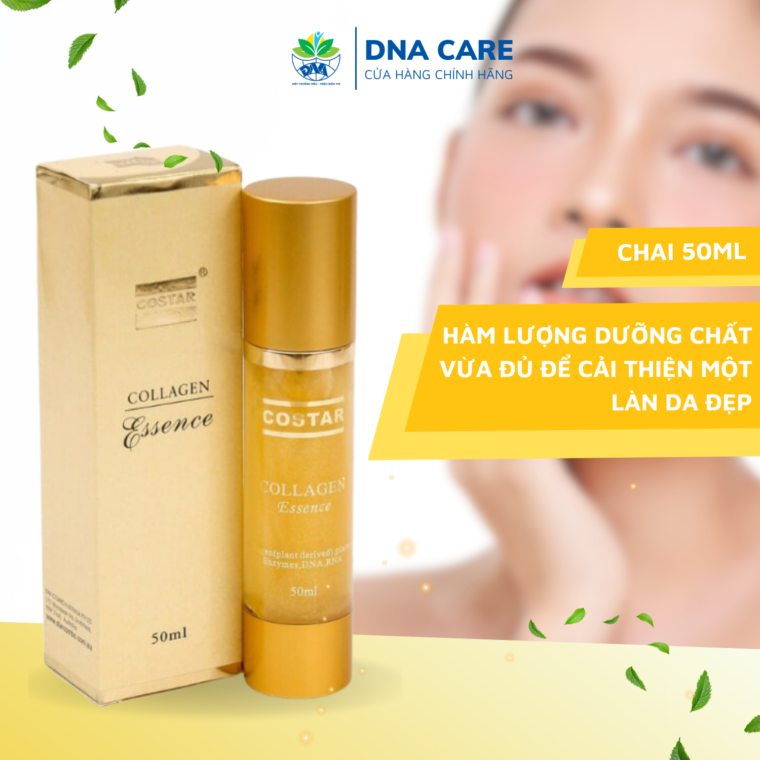 Tinh chất vàng Costar Collagen Essence chai 50ml