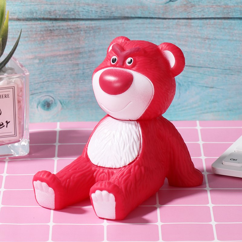 Giá đỡ kệ đỡ điện thoại, máy tính bảng gấu dâu Lotso cute đáng yêu trang trí bàn học, ô tô