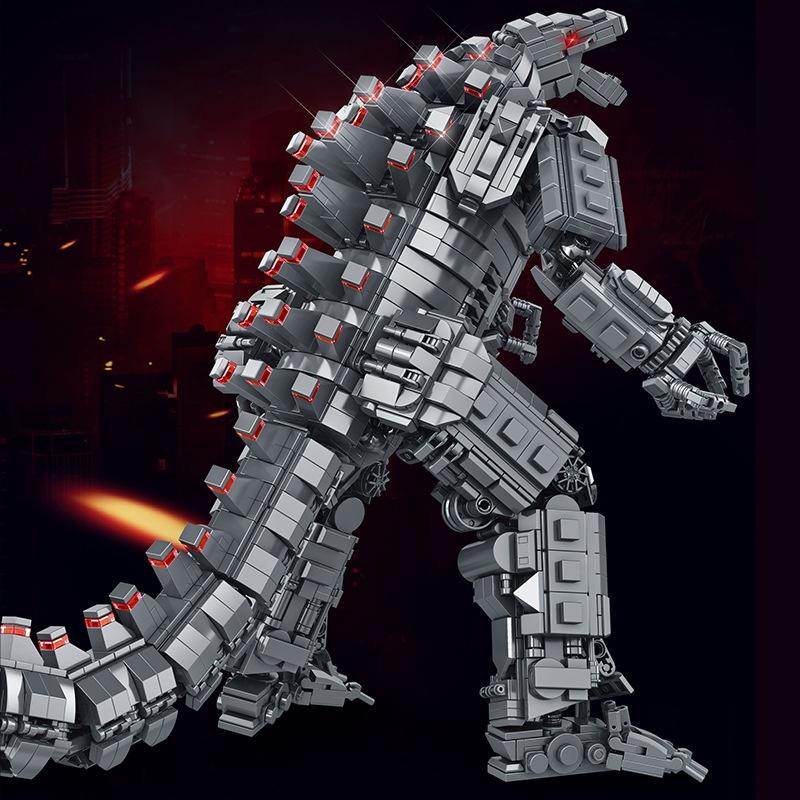 Đồ chơi Lắp ráp Vua quái vật Mecha Gozilla, Panlos 687003 Xếp hình thông minh, Mô hình quân sự 