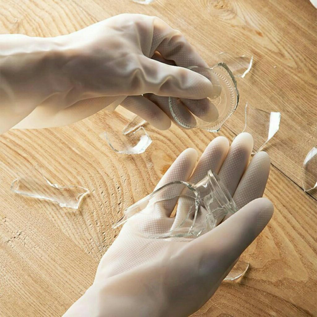 Găng tay cao su siêu dai rửa bát hình con hươu cổ ngắn