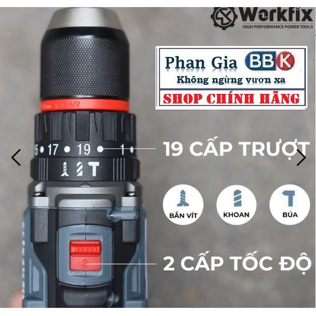 Máy khoan pin WORKFIX 16.8-Pin 4 cell-3 chức năng- Đầu kẹp 13mm- Sản phẩm bảo hành chính hãƞg