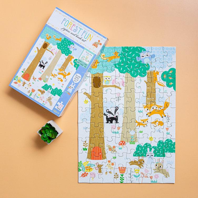 Jigsaw &amp; Book Set - Forest Fun