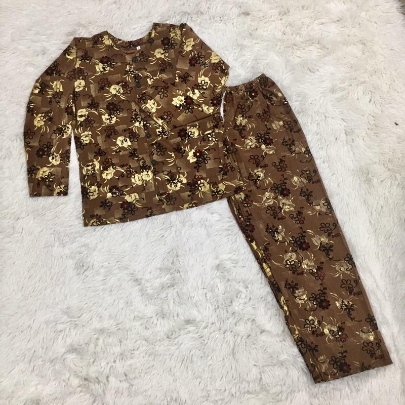 Bộ bà già túi thun Nhung ÉP HOA size 1.2.3.4.5