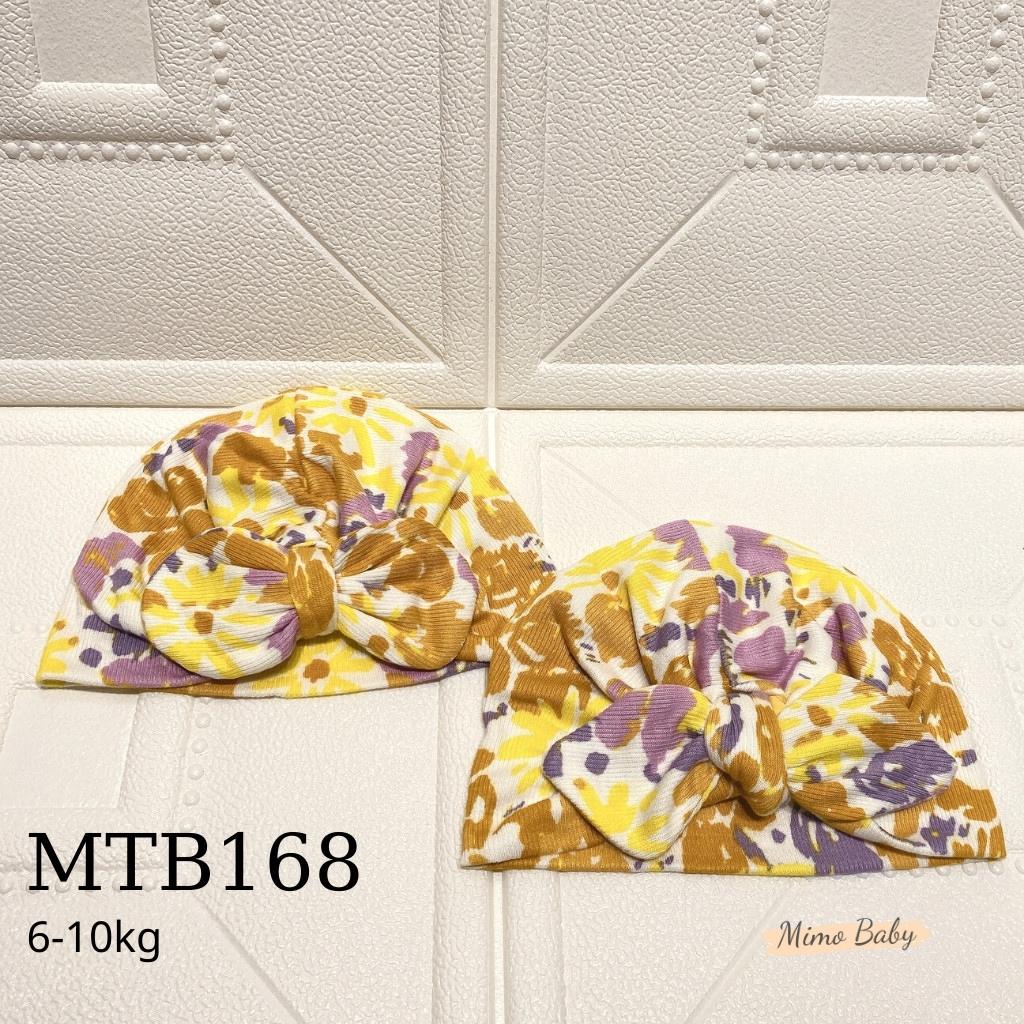 Mũ turban vải cotton co dãn họa tiết sắc màu xinh xắn cho bé gái MTB168 Mimo baby