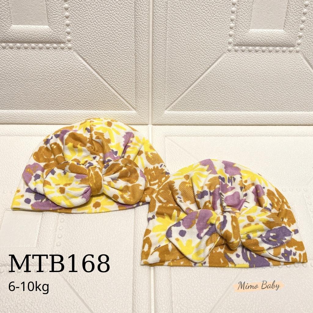 Mũ turban vải cotton co dãn họa tiết sắc màu xinh xắn cho bé gái MTB168 Mimo baby