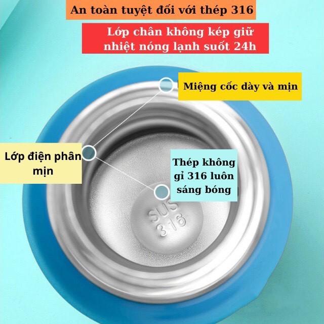 Bình Giữ Nhiệt Nóng Lạnh Hiển Thị Nhiệt Độ, Có Ống Hút, túi đựng Cho Bé