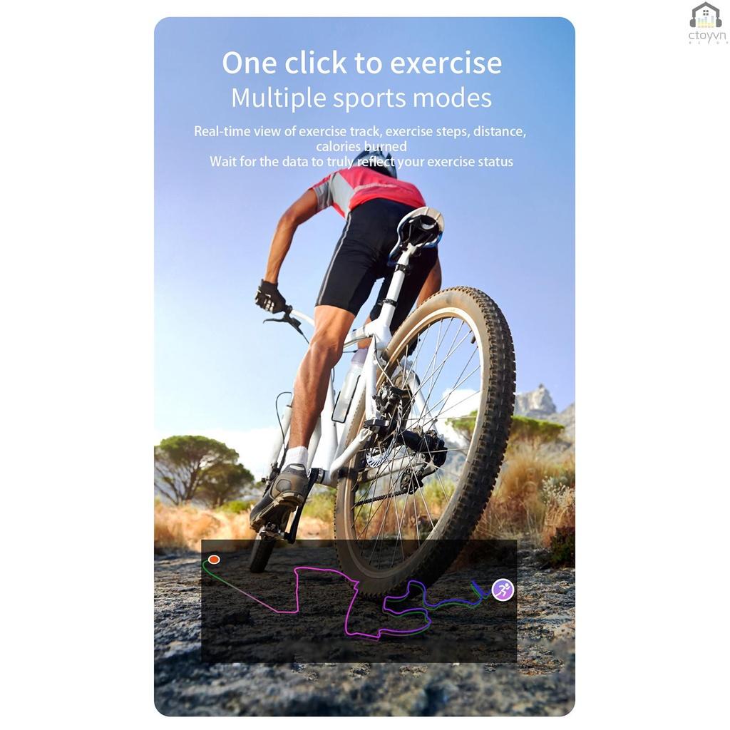 Đồng hồ thông minh H-10 màn hình màu 1.54in chống nước IP67 theo dõi nhịp tim chất lượng cao