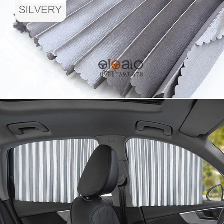 Rèm vải che nắng cửa kính xe Kia Carens vải lụa gắn nam châm keo 3M RVCK
